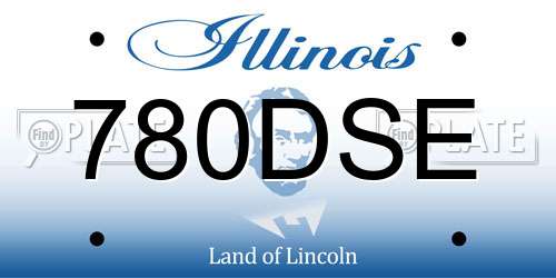 780DSE Illinois License Plate