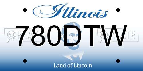 780DTW Illinois License Plate