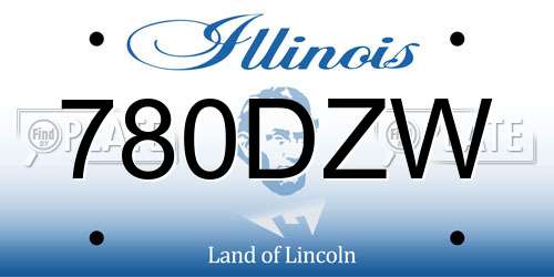 780DZW Illinois License Plate