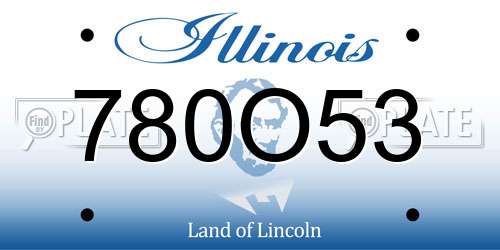 780O53 Illinois License Plate