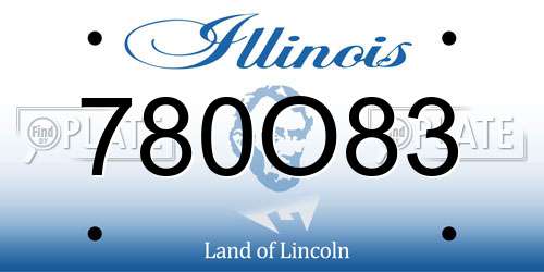 780O83 Illinois License Plate