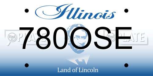 780OSE Illinois License Plate