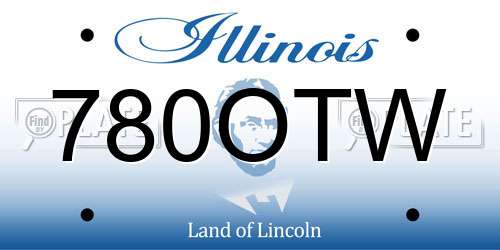 780OTW Illinois License Plate