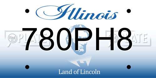 780PH8 Illinois License Plate
