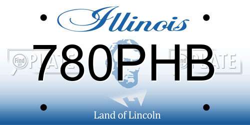 780PHB Illinois License Plate