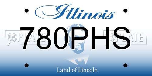 780PHS Illinois License Plate