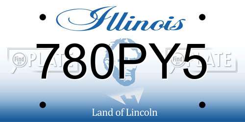 780PY5 Illinois License Plate