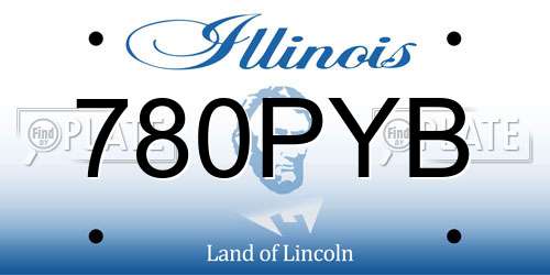 780PYB Illinois License Plate