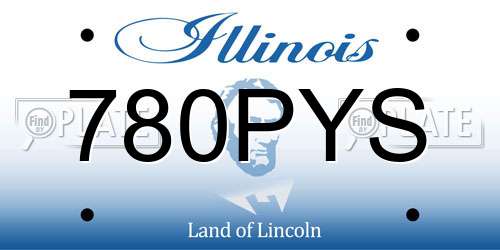 780PYS Illinois License Plate