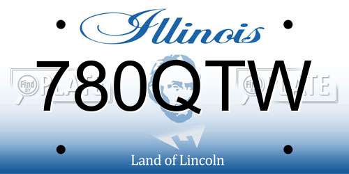 780QTW Illinois License Plate