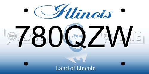 780QZW Illinois License Plate