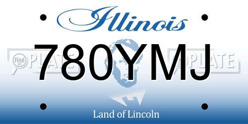 780YMJ Illinois License Plate
