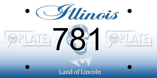 781 Illinois License Plate