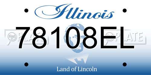 78108EL Illinois License Plate