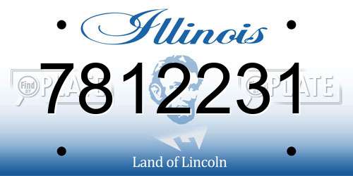 7812231 Illinois License Plate