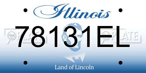78131EL Illinois License Plate
