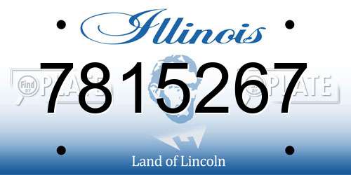 7815267 Illinois License Plate