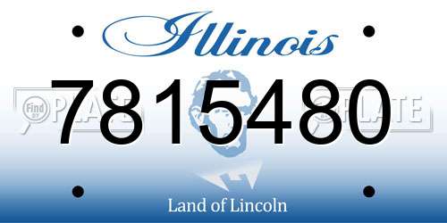 7815480 Illinois License Plate