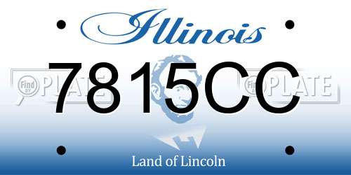7815CC Illinois License Plate