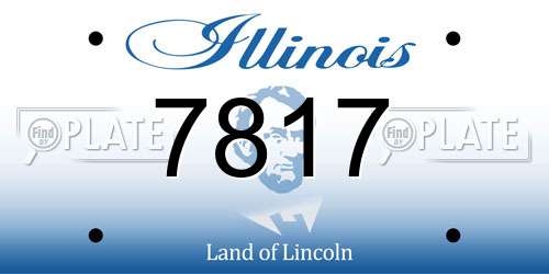 7817 Illinois License Plate