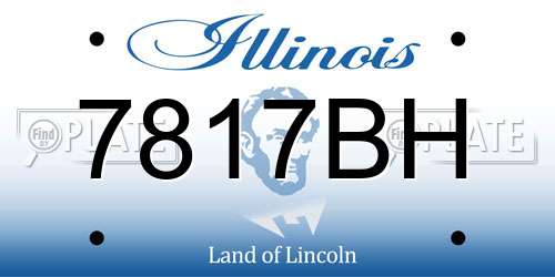 7817BH Illinois License Plate