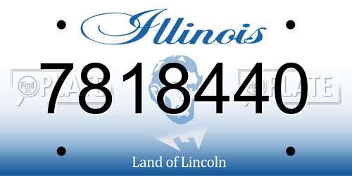 7818440 Illinois License Plate