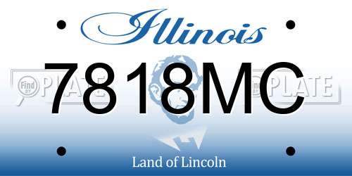 7818MC Illinois License Plate