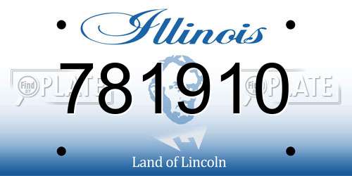 781910 Illinois License Plate