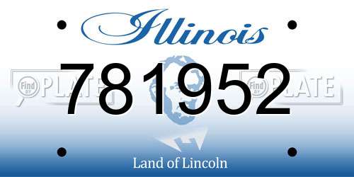 781952 Illinois License Plate