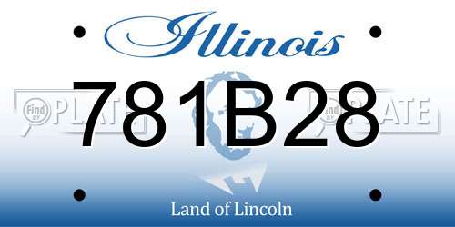 781B28 Illinois License Plate