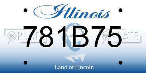 781B75 Illinois License Plate