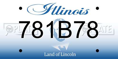 781B78 Illinois License Plate