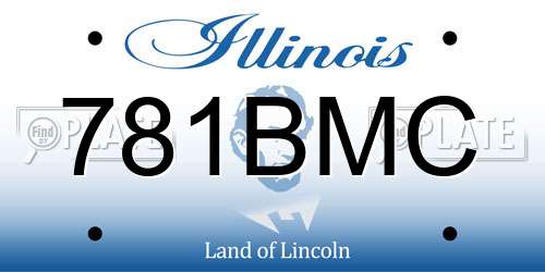781BMC Illinois License Plate