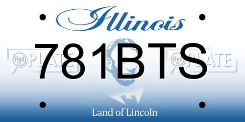 781BTS Illinois License Plate