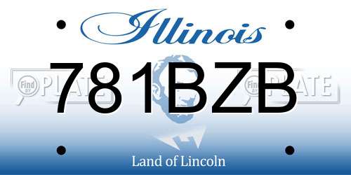 781BZB Illinois License Plate