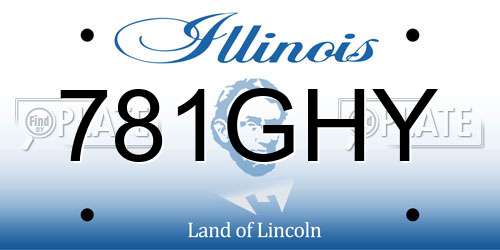 781GHY Illinois License Plate