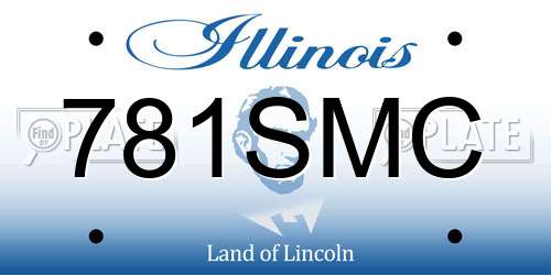 781SMC Illinois License Plate