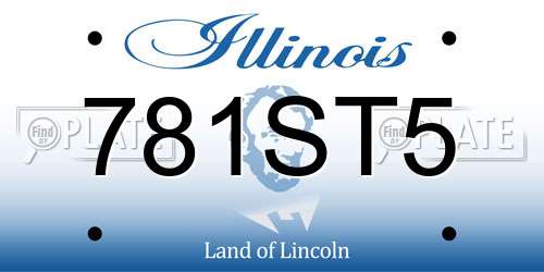 781ST5 Illinois License Plate
