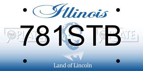 781STB Illinois License Plate