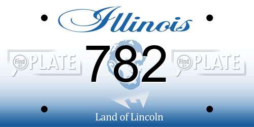 782 Illinois License Plate