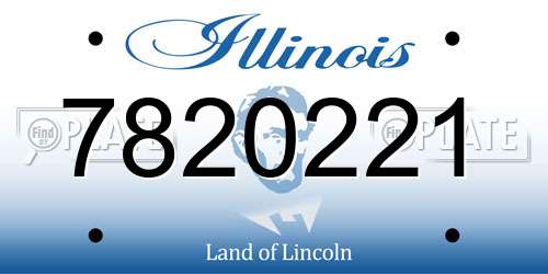 7820221 Illinois License Plate
