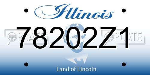 78202Z1 Illinois License Plate