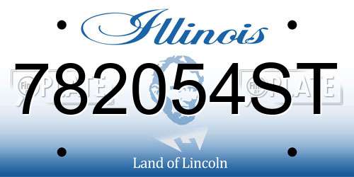 782054ST Illinois License Plate