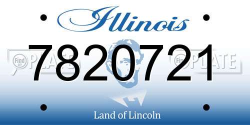 7820721 Illinois License Plate