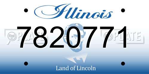 7820771 Illinois License Plate