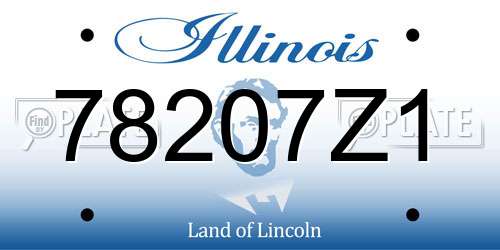 78207Z1 Illinois License Plate