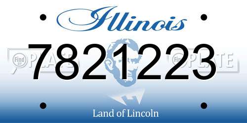 7821223 Illinois License Plate