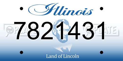 7821431 Illinois License Plate