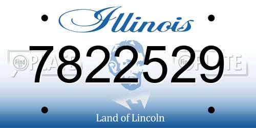 7822529 Illinois License Plate