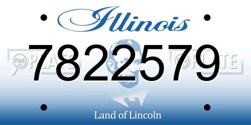 7822579 Illinois License Plate